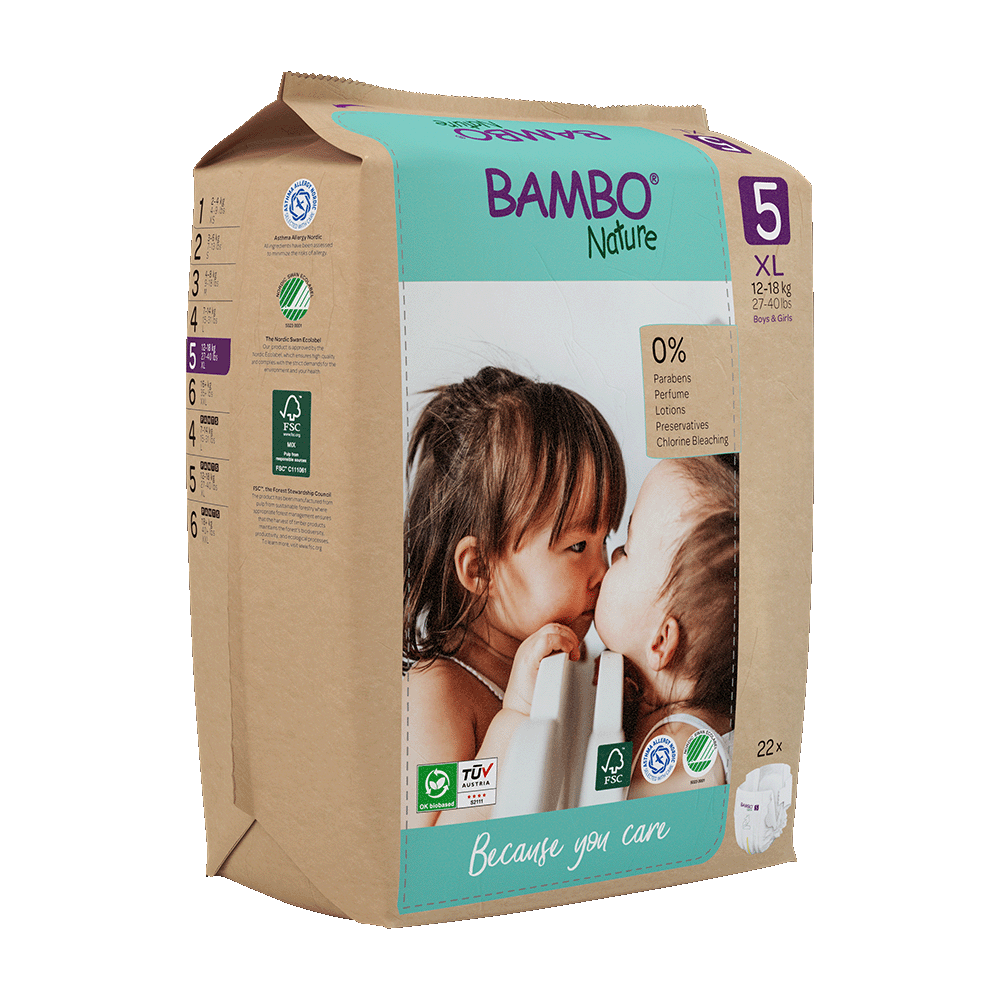 Bambo Nature pañales T5(12-18kg)/22