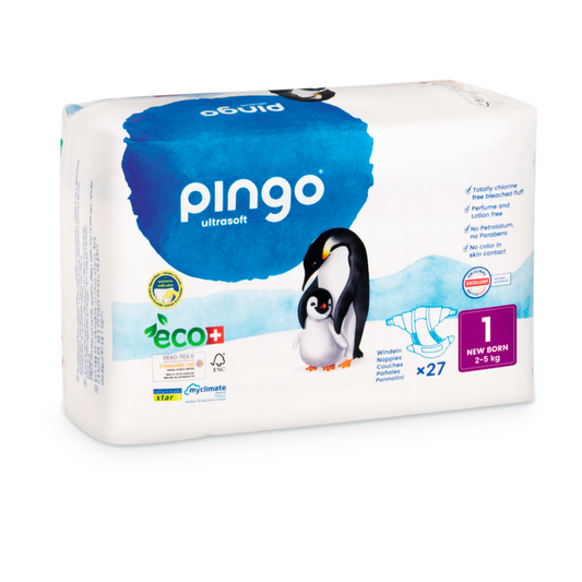 Pingo pañales ecológicos T1 (2-5 Kg)/27uds