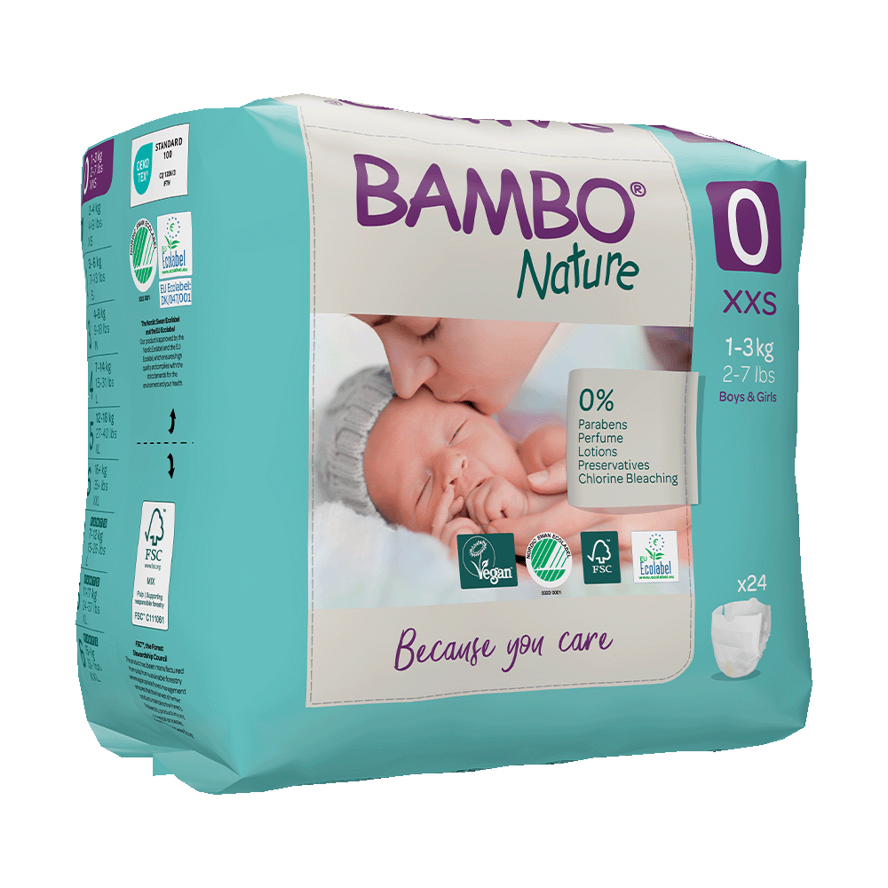 Bambo Nature pañales T0 (1-3kg)/24