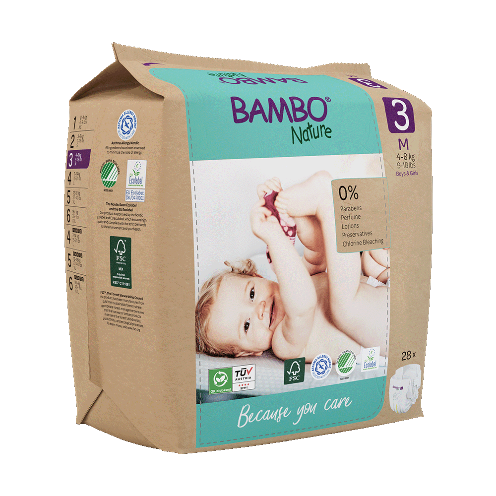 Bambo Nature pañales T3(4-8kg)/28