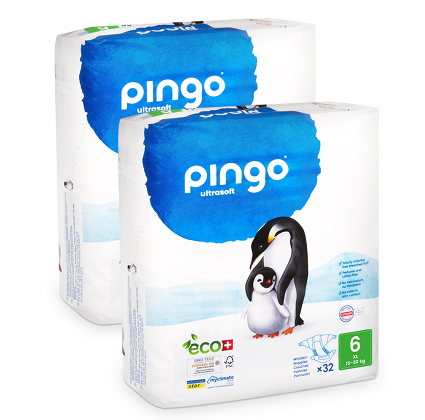 Pingo pañales ecológicos T6 (15-30 kg)/32uds